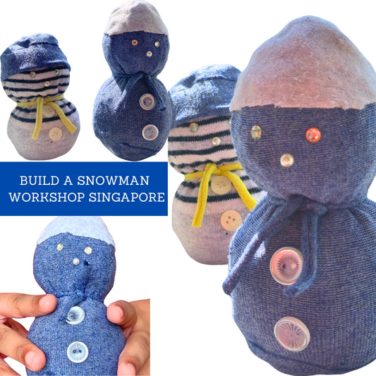Eco-Friendly Snowman Workshop Singapore | Zero-Waste Upcycling Workshop Build a Snowman Singapore