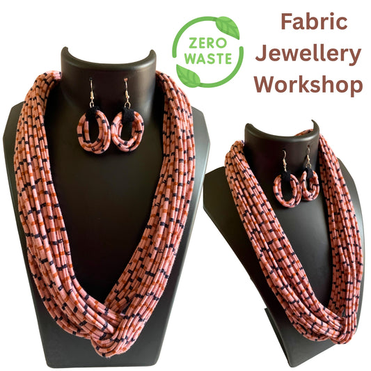 Zero Waste Necklace Workshop in Singapore | Make Fabric Necklace Upcycle Clothes