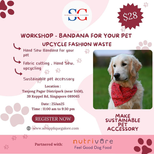 Pet Bandana Making Workshop Upcycling Fashion SG Art Week Singapore 2025