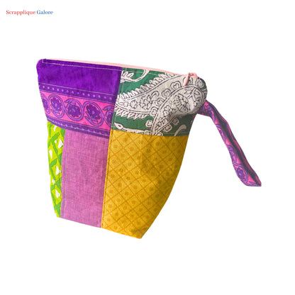 Eco-Friendly Multi-Colour Patchwork Toiletry Organiser Multi-Purpose Kit Bag