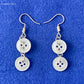 Sustainable Button Earrings Upcycled Old Buttons Reduce Plastic Waste