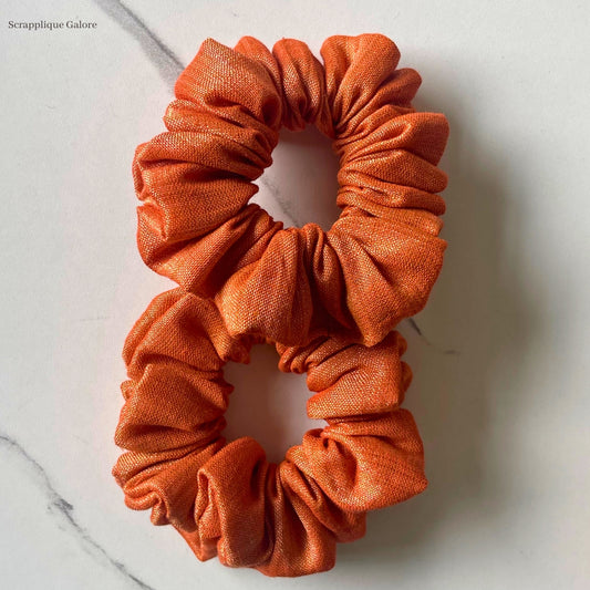 Buy Warm Orange Gold Scrunchie Singapore Upcycle Eco-Friendly Fashion Hair Accessory In Singapore