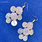 Glowy Button Dangler Earrings Singapore Buy Upcycled Button Earring Danglers Singapore