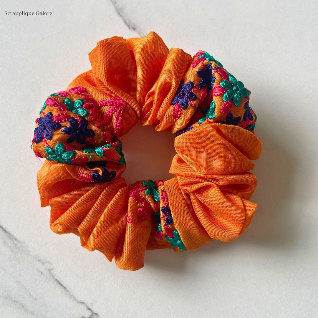 Buy Golden Orange Scrunchie Eco-Friendly Fashion Hair Accessory