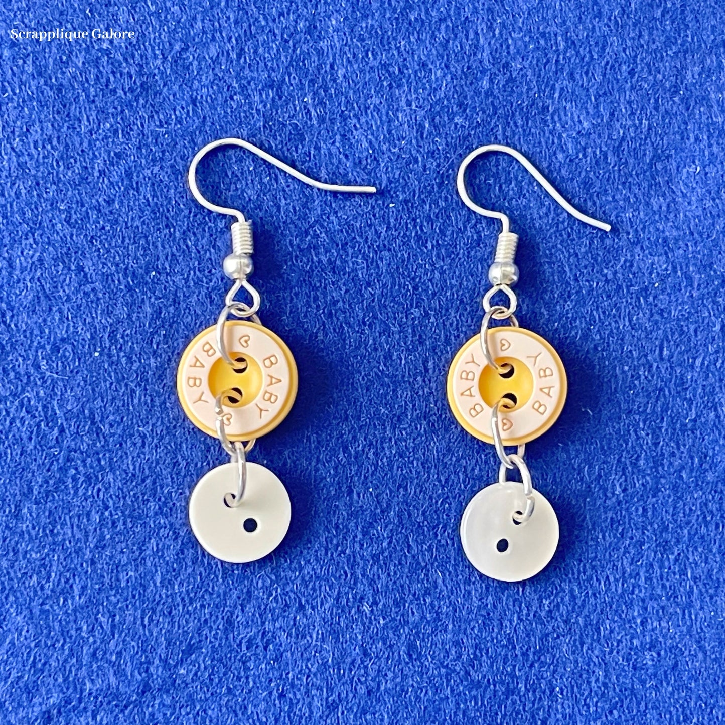 Handmade Button Earrings For Girls Eco-Friendly Button Earrings Fashion Accessories