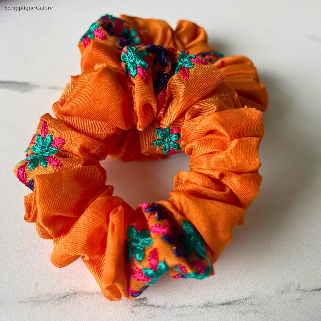 Buy Golden Orange Scrunchie Eco-Friendly Fashion Hair Accessory