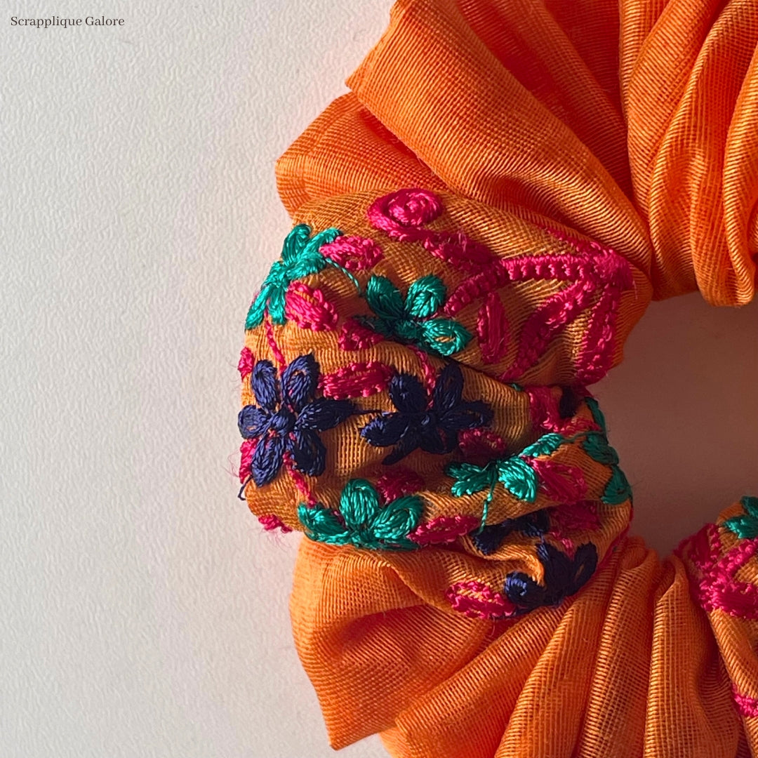 Buy Golden Orange Scrunchie Eco-Friendly Fashion Hair Accessory