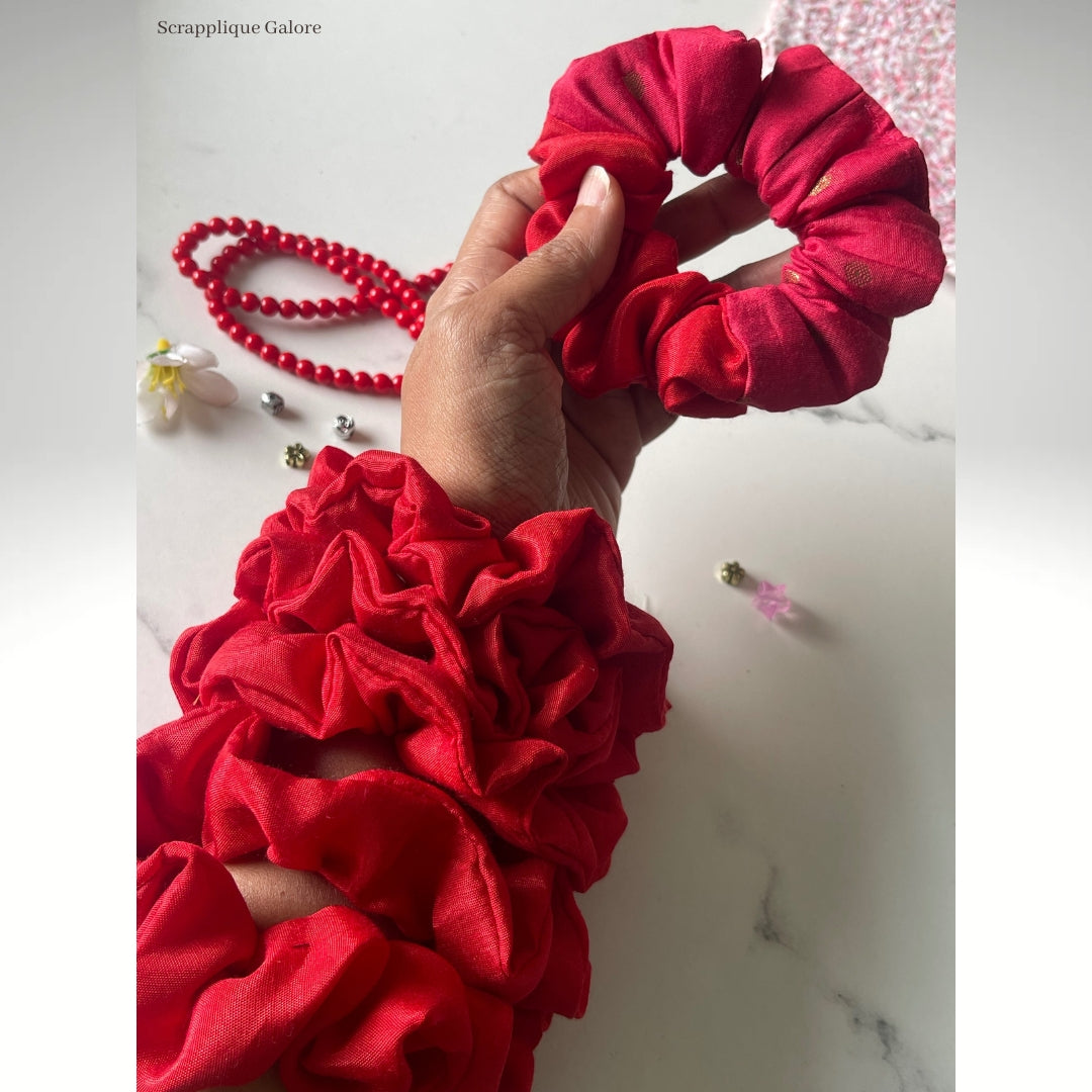 Ruthless Red Scrunchie Buy Eco-Friendly Scrunchies Singapore Red Scrunchie Hair Accessory