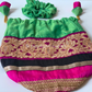 Shop Exquisite Eco-Friendly Batwa Bag With Scrunchie In Singapore (Green & Pink) Ethnic Batwa Potli Bag Set