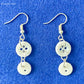 Sustainable Button Earrings Upcycled Old Buttons Reduce Plastic Waste