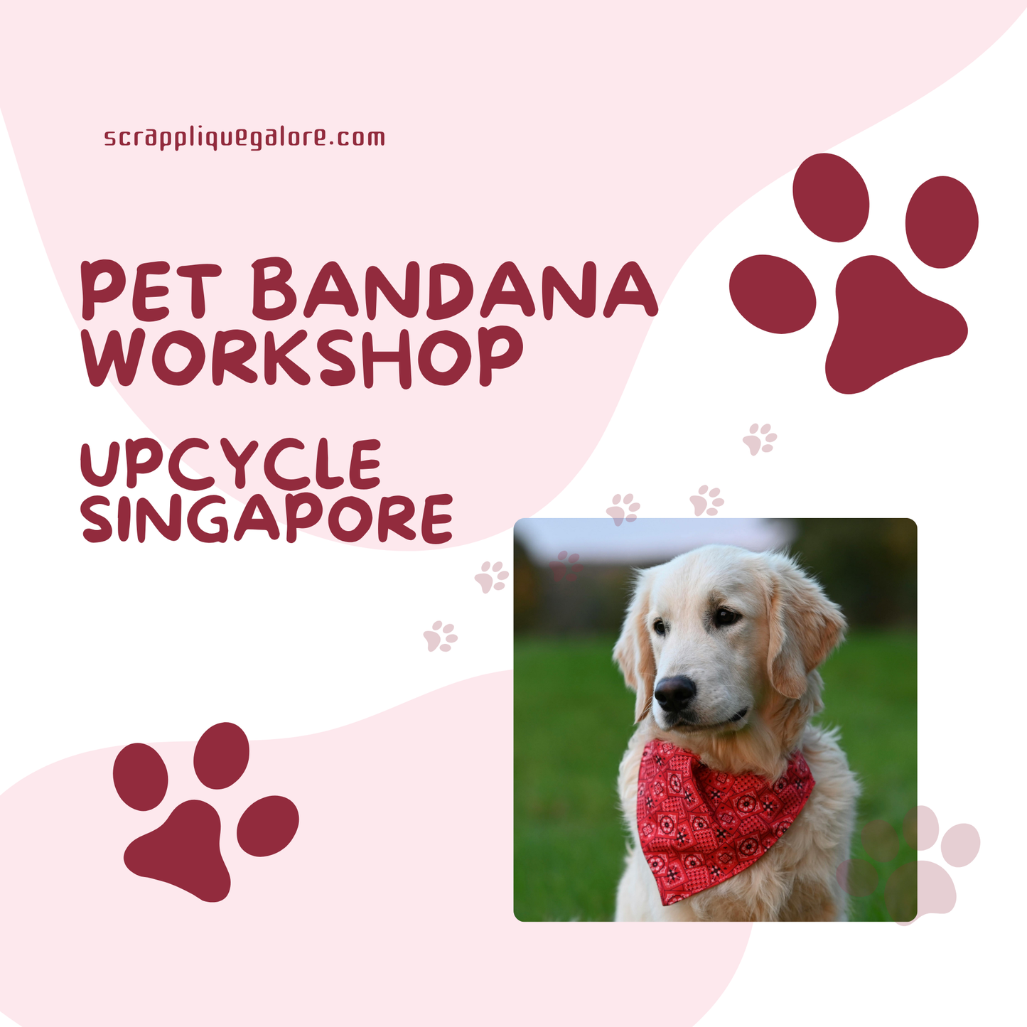 Pet Bandana Making Workshop Singapore | Create Sustainable Bandana for Your Pets